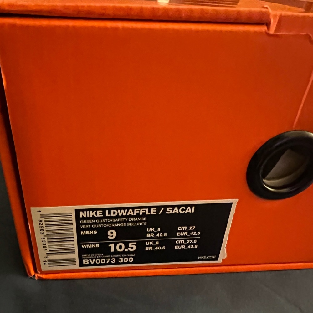 Nike X Sacai Waffle LD Green Gusto size 9US Mens worn once! Mint condition! - Picture 4 of 11